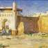 Central Asia, Bukhara, the Fortress Ark, 1950s. Oil, cardboard, 17x36 cm